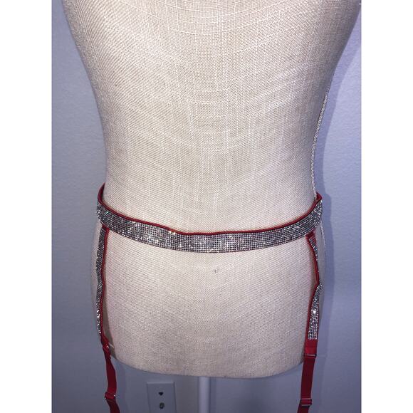 Victoria's Secret Sexy Shine Rhinestone Garter in Red - M/L - Picture 2 of 6